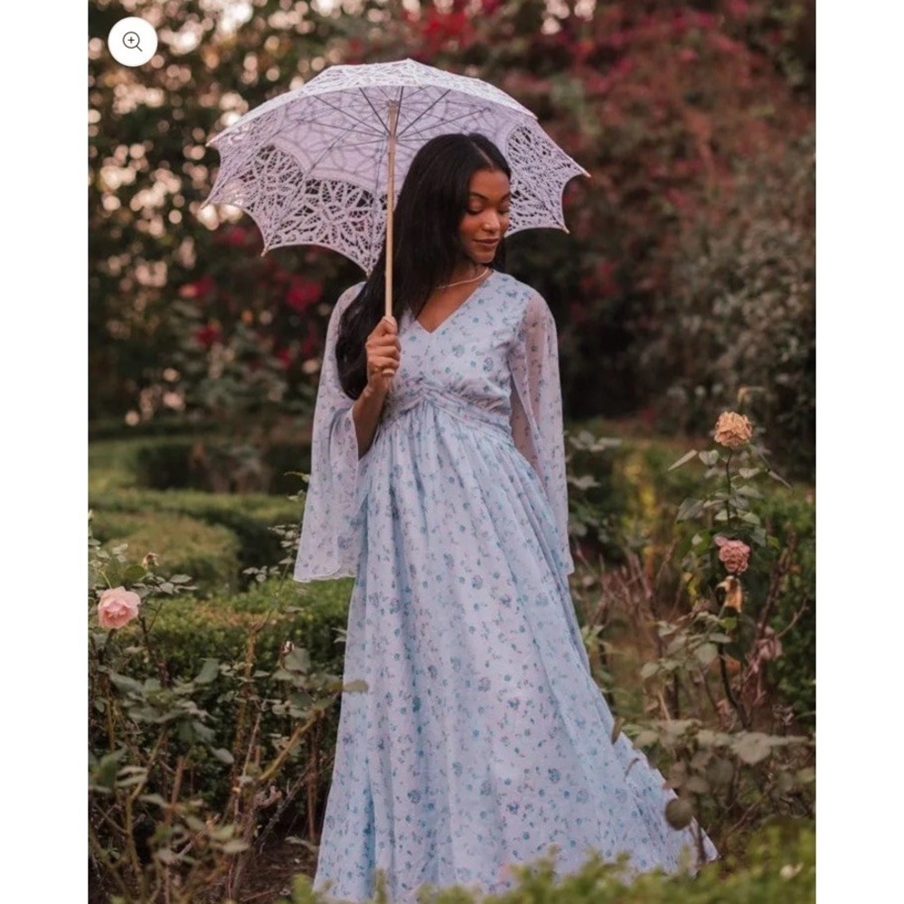Jessakae NWT Dress Rosamund Size Large Maxi Blue Floral